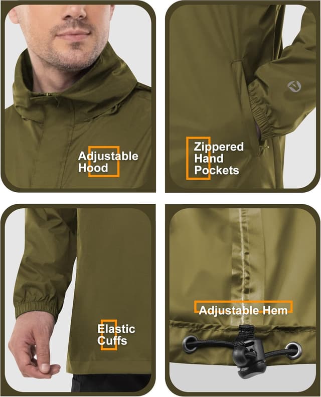 Detalle de Outdoor Ventures rain jacket 100% seam taped