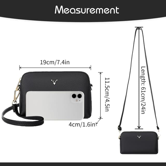 Detalle 2 de ZMDB Handtasche Damen Klein Umhängetasche mit Schultergurt