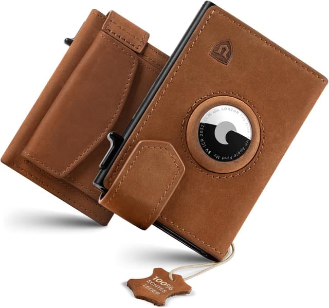 Detalle de LORZOR AirTag Wallet mit RFID Schutz