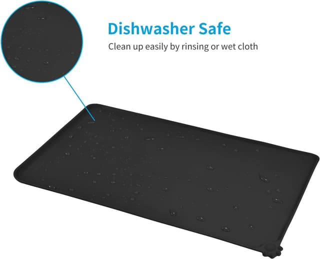 Detalle de AUDWUD Silicone Waterproof Pet Feeding Mat (53 x 38 cm) for Dogs and Cats
