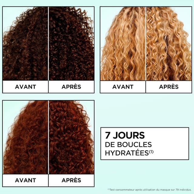 Detalle de Garnier Fructis Méthode Boucles – Routine 3 Produits (Shampooing, Masque & Gelée Hydratante)