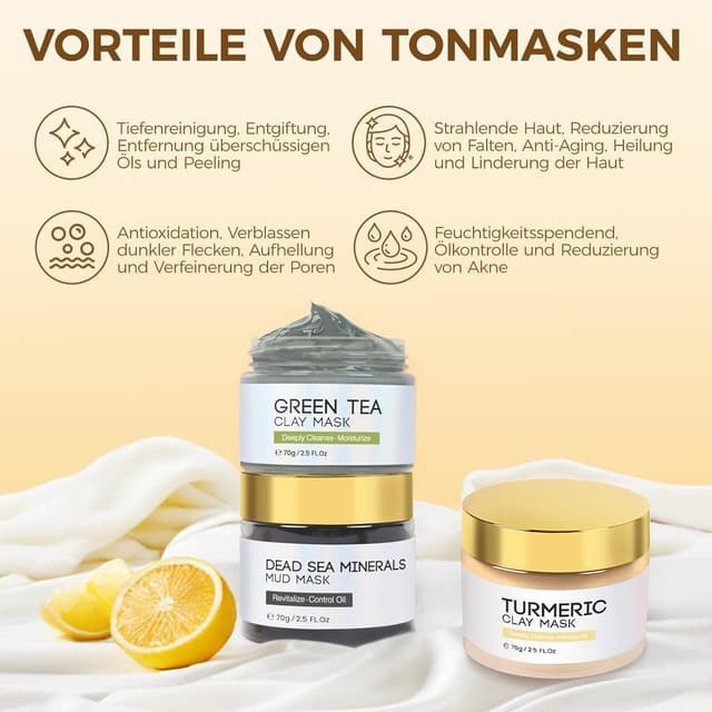 Thumbnail 4 de Kurkuma Tonerde Maske 3x70g 🎭