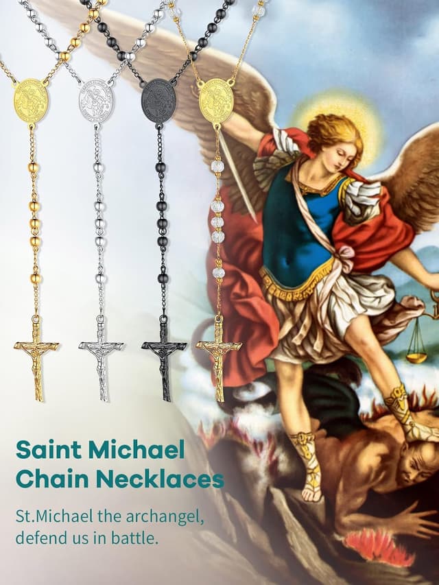 Detalle de Supcare collana rosario con croce 66 cm