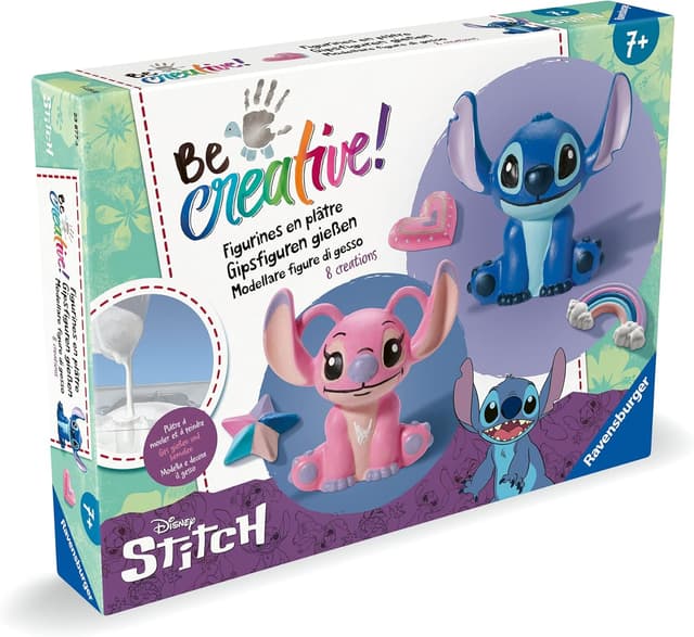 Detalle 2 de Ravensburger Be Creative Maxi Stitch – kit creativi in gesso con stampi e colori, per bambini dai 7 anni