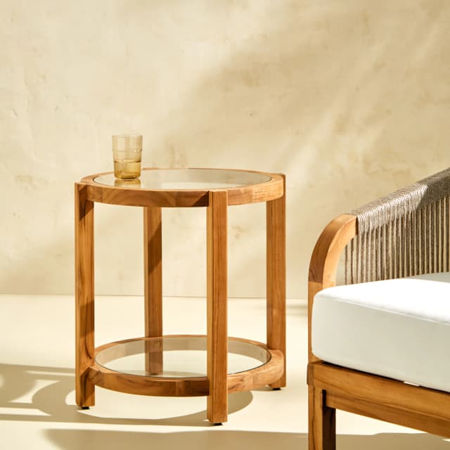 Imagen de El Corte Inglés Mesa auxiliar de teca Kansas 🌿 en OfertitasTOP