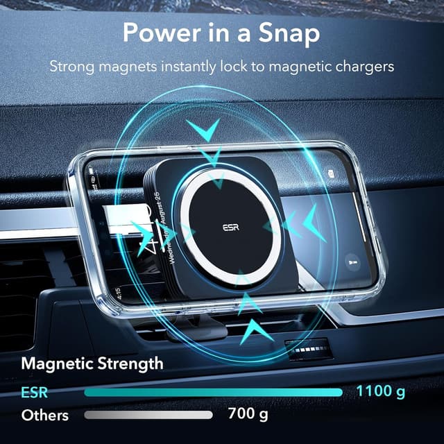 Detalle 2 de ESR iPhone 13 Pro MagSafe Case (Clear) with magnetic wireless charging