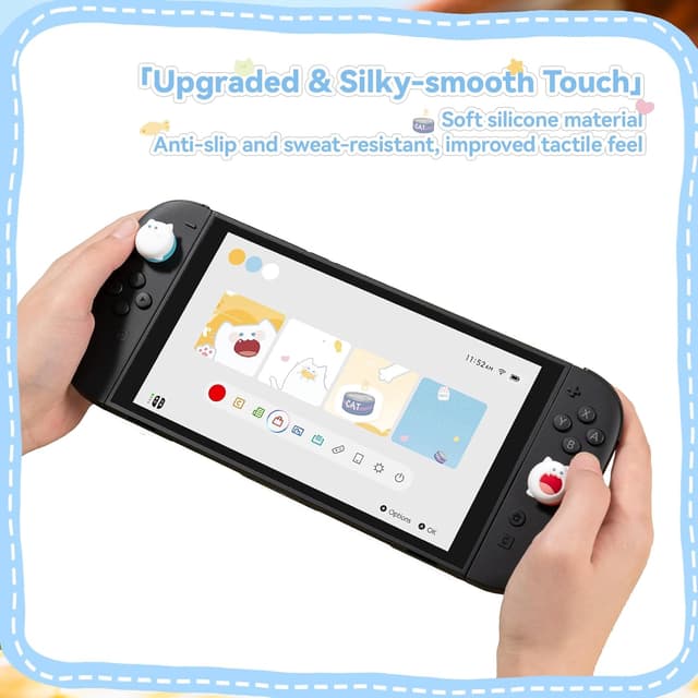 Detalle de GeekShare Switch 2 thumb grips 4PCS