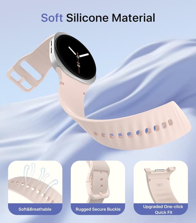 Detalle de TiMOVO 6-Pack Sport Bands for Samsung Galaxy Watch 8 (40mm/44mm) & 8 Classic (46mm) – Soft Silicone Replacement Straps