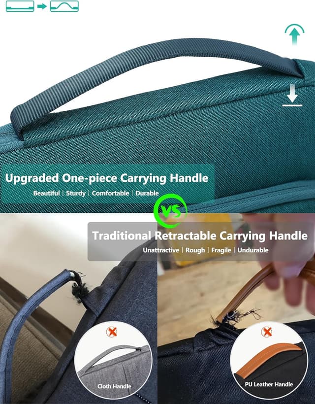 Thumbnail 6 de HYZUO 15–16 inch Laptop Bag Sleeve (Dark Green) with organiser pockets