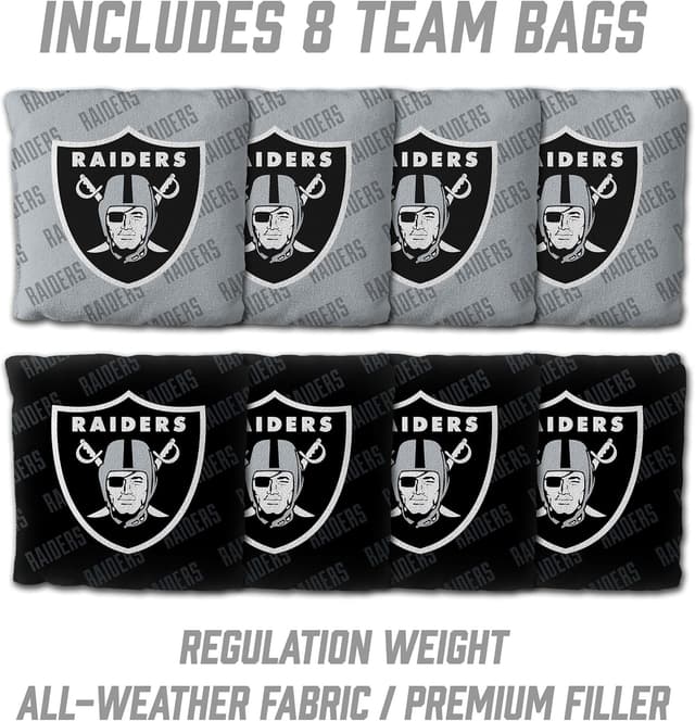 Detalle de YouTheFan NFL 2' x 3' Wood Cornhole Game with Logo Bags