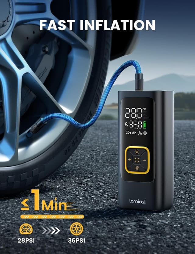 Thumbnail 1 de Lamicall Tyre Inflator 150 PSI with 6000mAh battery