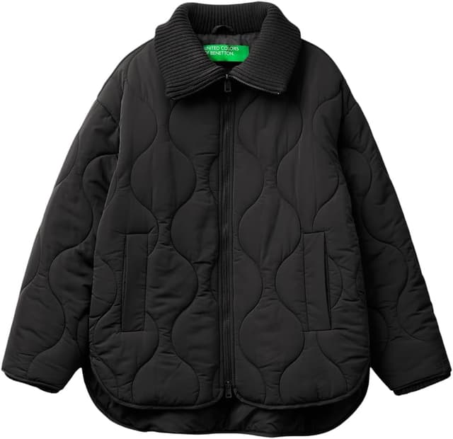 Detalle de United Colors of Benetton giubbotto donna 2R1VDN08J in nylon trapuntato con zip