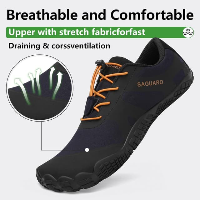Detalle de SAGUARO Barefoot Shoes: scarpe trekking minimaliste e trail running leggere per uomo e donna