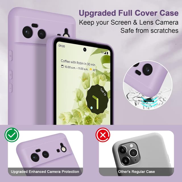 Detalle de Pixel 6 silicone case, purple protection