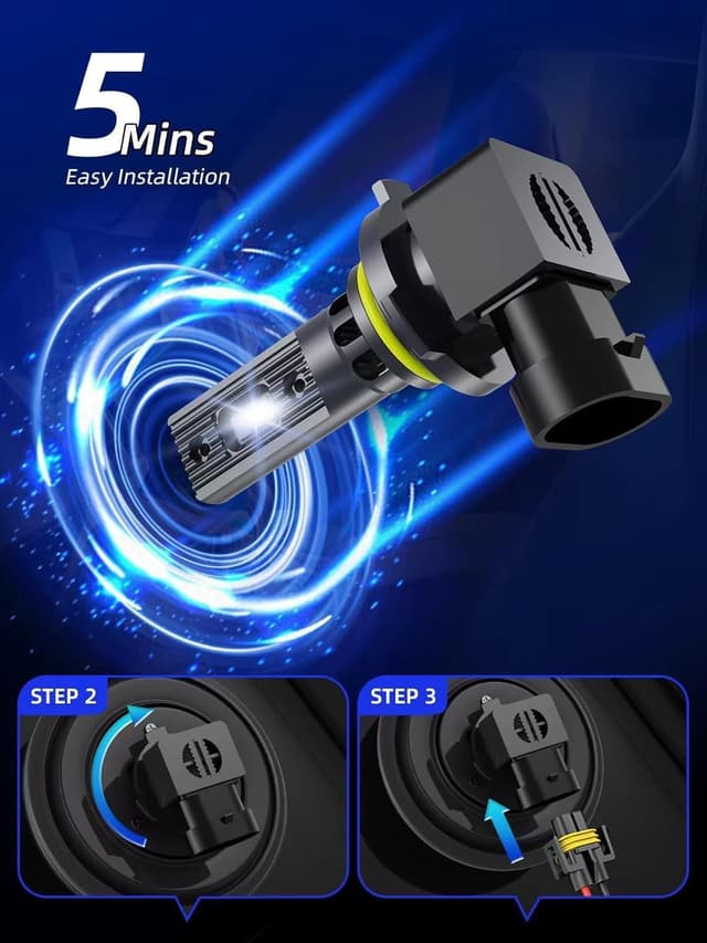 Thumbnail 6 de RCJ 9006 LED Bulb (HB4) 100W 30000LM, 6000K Cool White with Cooling Fan (Pack of 2)