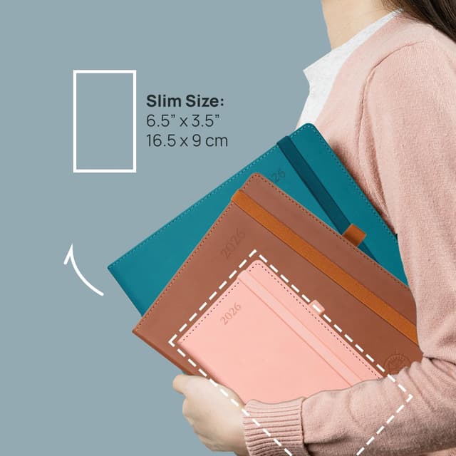 Detalle 2 de POPRUN Slim 2026 Pocket Diary 16.5×9 cm 📓