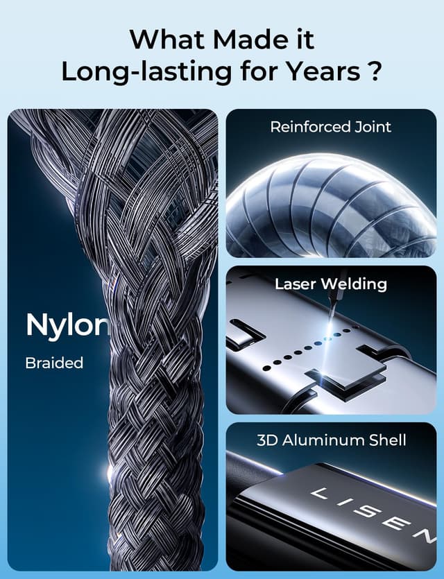 Thumbnail 6 de LISEN USB C to Micro USB Cable 3.3ft 2-Pack ๐