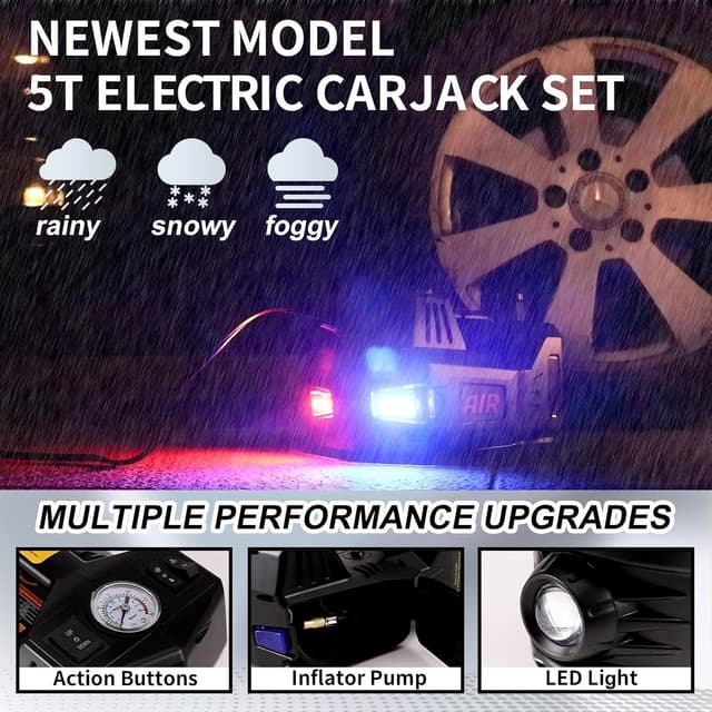 Thumbnail 5 de ROGTZ Electric Hydraulic Car Jack Kit 5 Ton