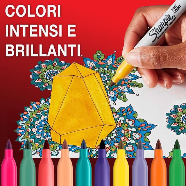 Thumbnail 2 de Sharpie punta fine rosso 12 pezzi ✒