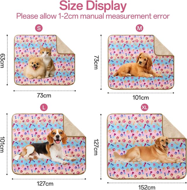 Thumbnail 5 de WONGS Bedding Waterproof Dog Blanket 73x101cm