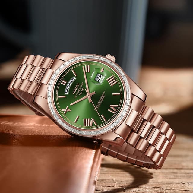 Detalle de NIBOSI Men Analogue Quartz Watch 39 mm