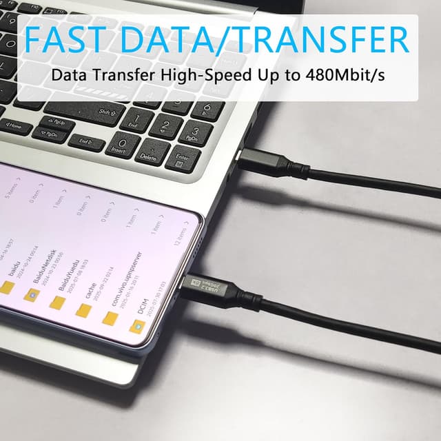 Thumbnail 2 de USB C 3.2 100W Fast Charging Cable 25cm