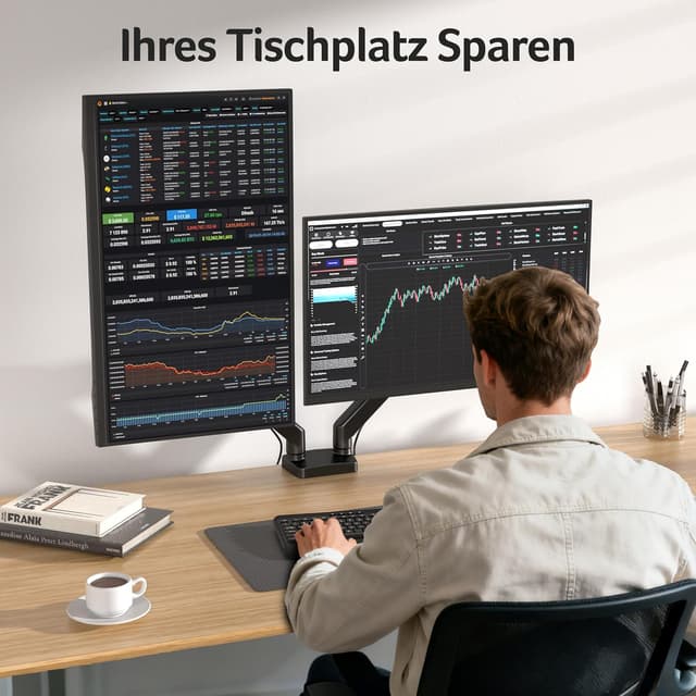 Thumbnail 6 de Acer Dual-Monitor Halterung für 2 Monitore (17–32 Zoll) – Gasfederarm, VESA 75/100, neig- schwenk- drehbar