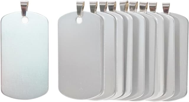 Detalle de NanTun rectangle dog tags, 46mm x 25mm