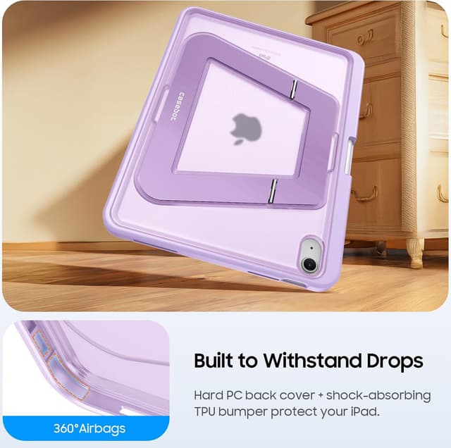 Thumbnail 6 de FINTIE coque pour iPad A16 11e génération (2025) et iPad 10e génération 10,9" 2022, avec béquille multi-positions et rangement pour stylet – violet