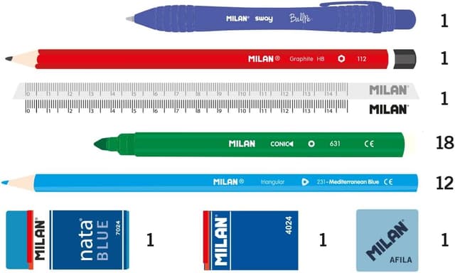 Thumbnail 2 de MILAN Plumier 2 pisos con contenido Fun Animals naranja