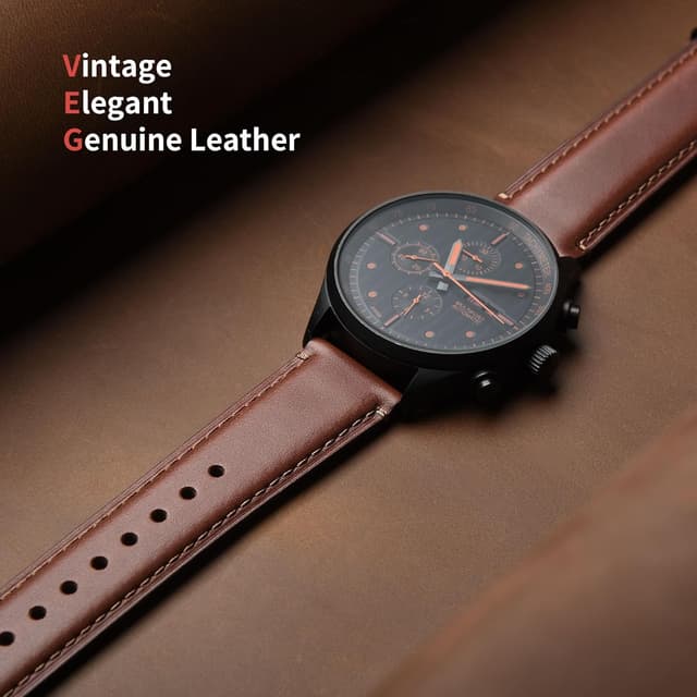 Thumbnail 2 de Fullmosa Correa de Reloj 18–22 mm cuero liberación rápida