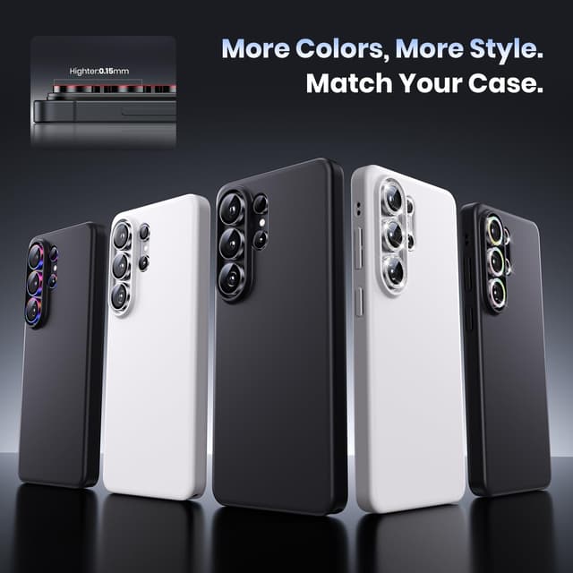 Detalle de Hoerrye for Samsung Galaxy S26 Ultra Camera Lens Protector (9H+ tempered glass, 12FT military grade) – Case-friendly invisible fit