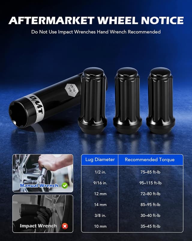 Thumbnail 5 de Orion Motor Tech 9/16-18 Lug Nuts 32 Pack