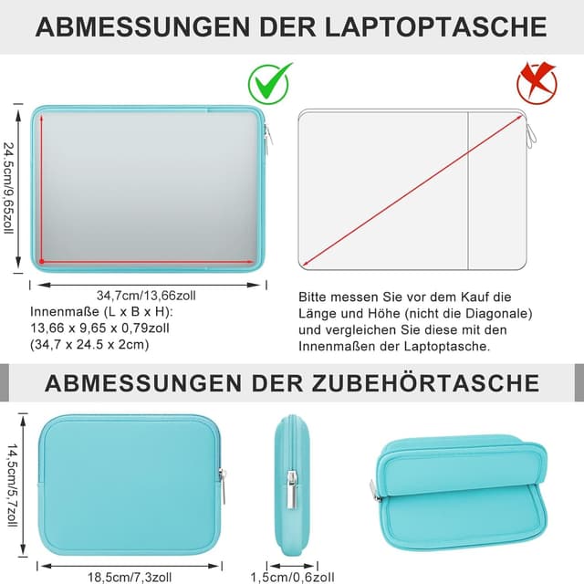 Thumbnail 4 de RAINYEAR 14 Zoll Laptop Hülle