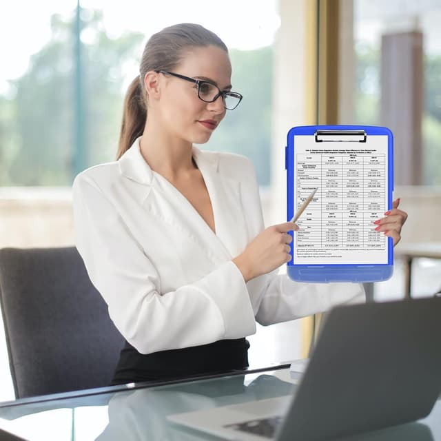 Thumbnail 6 de ZCZN Plastic Clipboard with Storage A4