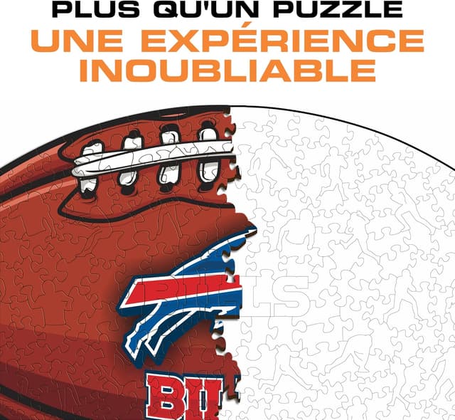 Detalle de Iconic Puzzles Buffalo Bills – Puzzle en bois sous licence NFL, 150 pièces (taille S)