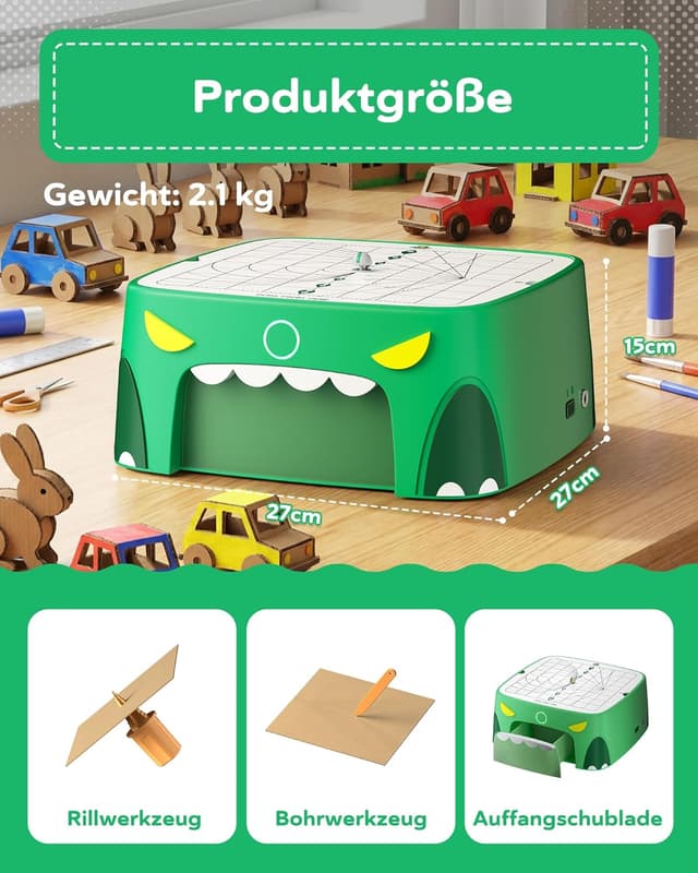 Thumbnail 6 de BEAVERBOT Kartonschneider Kinder-Spielzeug ab 3 Jahren (Grün) – sicheres DIY aus Karton