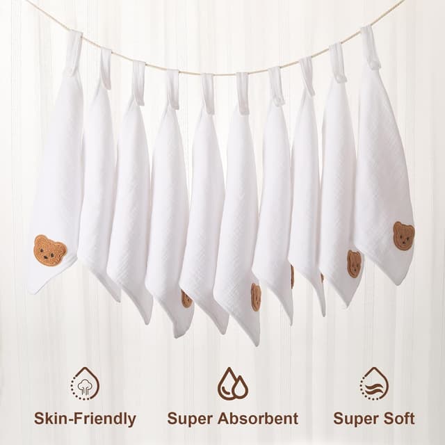 Thumbnail 6 de Hakochia Muslin Cloths 30x30cm 10-Pack