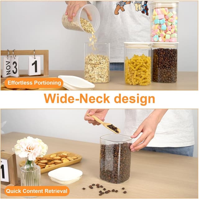 Thumbnail 5 de VINATO Barattoli Vetro con Coperchio 1100 ml