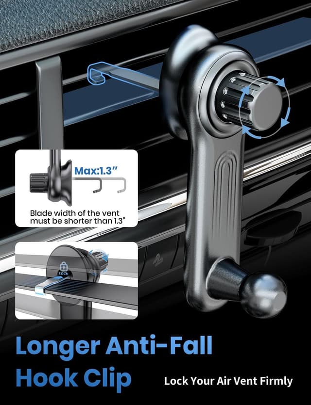 Detalle 2 de eSamcore Car Vent Phone Mount for iPhone 17