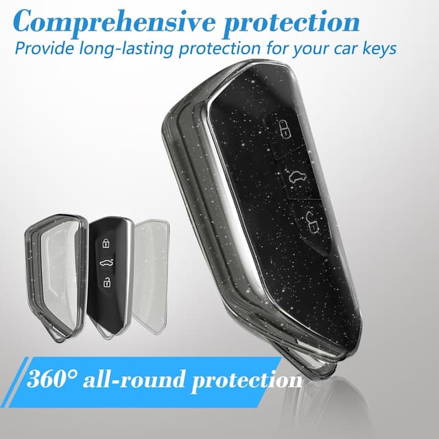 Detalle de UBERMing 2 Pack Transparent Car Key Case (TPU) for VW Golf 8 & ID Models