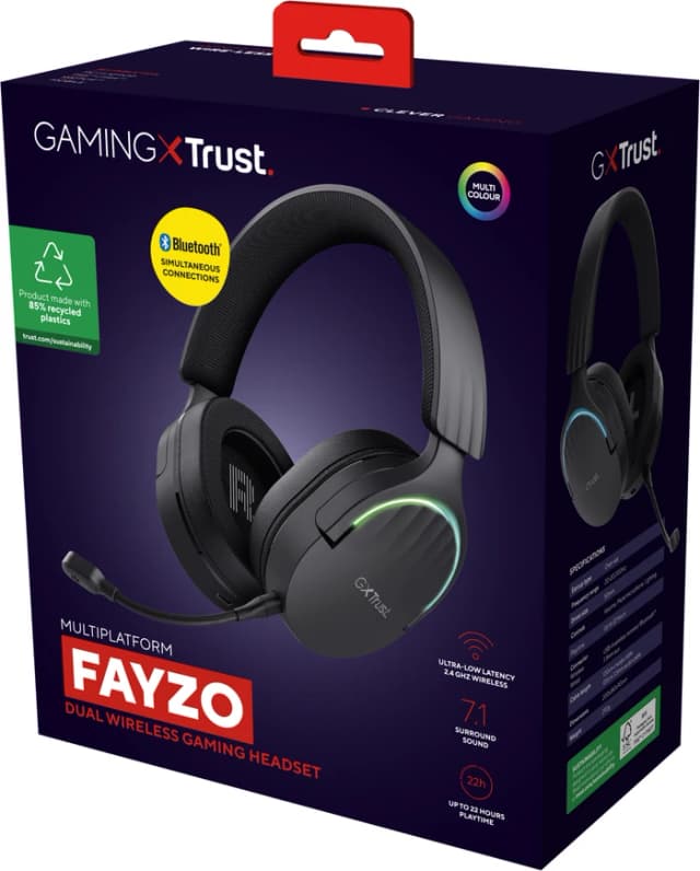 Thumbnail 9 de Trust Fayzo GXT491 kabelloses Headset (PC & PlayStation) Schwarz