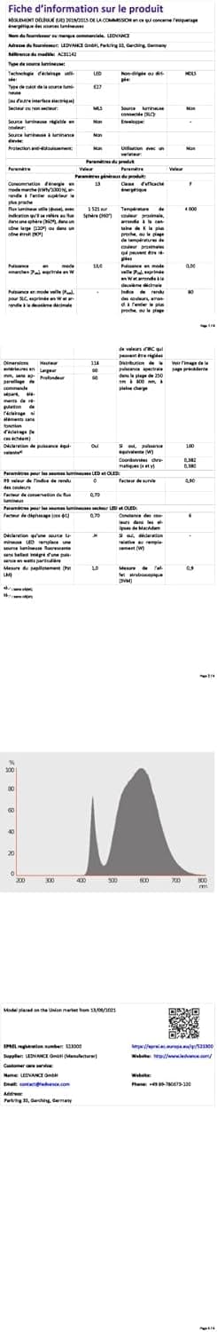 Thumbnail 3 de Osram Lámpara LED Classic A E27, 100W - Paquete de 3