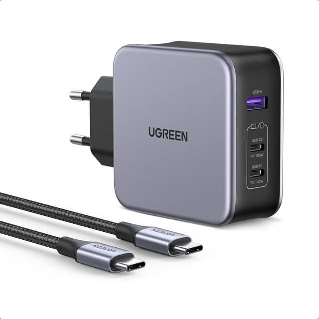 Detalle de UGREEN Nexode Caricatore USB-C 140W con PD 3.1 e GaN Tech