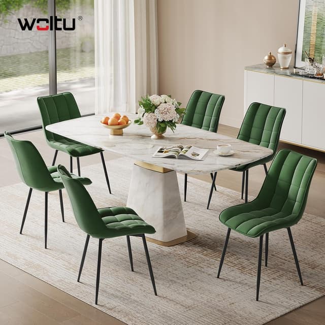 Thumbnail 1 de WOLTU Esszimmerstühle 4er Set Dunkelgrün