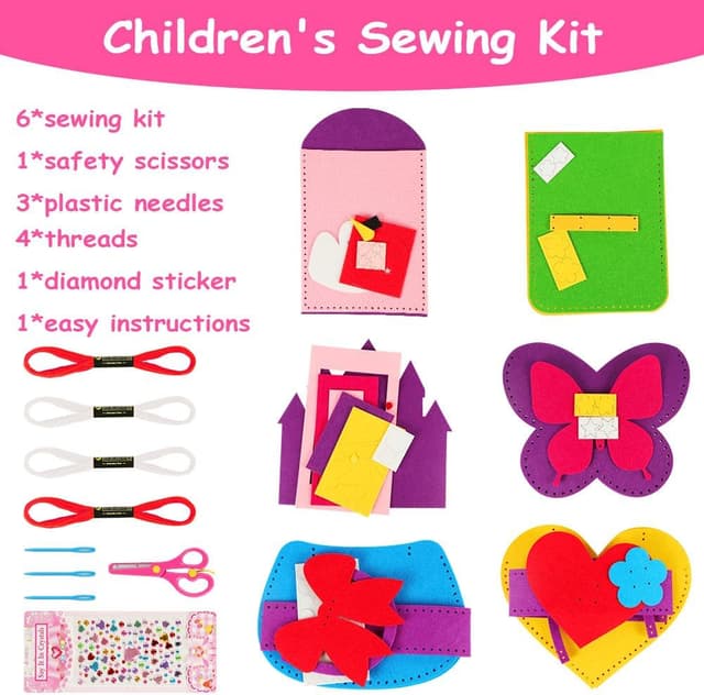 Thumbnail 3 de Vicloon Kit cucito in feltro 6 pezzi per bambini