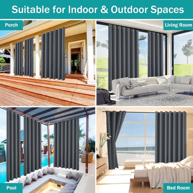 Detalle 2 de Outdoor Waterproof Curtains 85% Sun Light