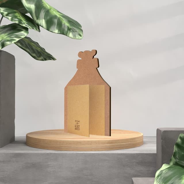 Detalle 2 de Löwenbaby Holzkarte zur Geburt