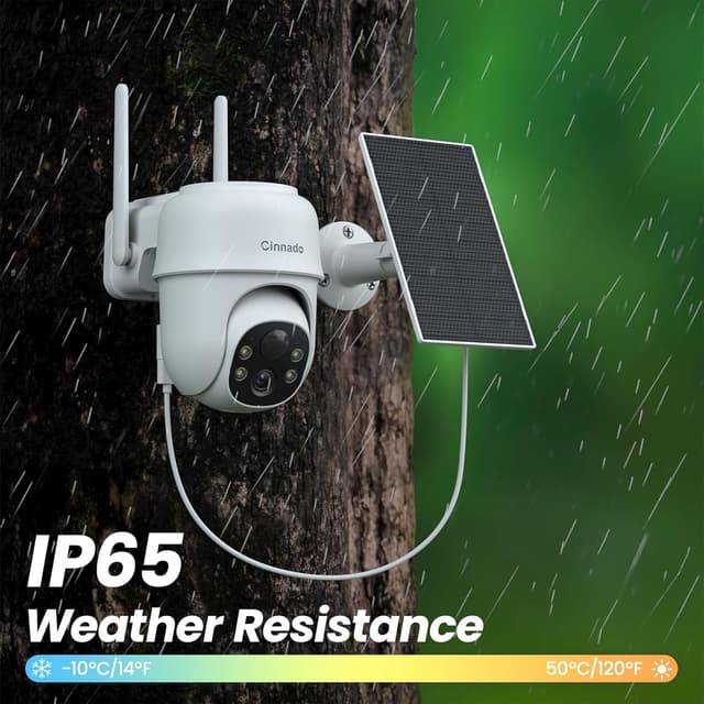 Thumbnail 5 de Cinnado Solar Security Camera 2K with PIR detection