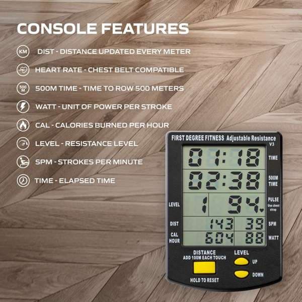 Detalle de Tunturi Remo Apollo Plus Fluid Rower 🚣